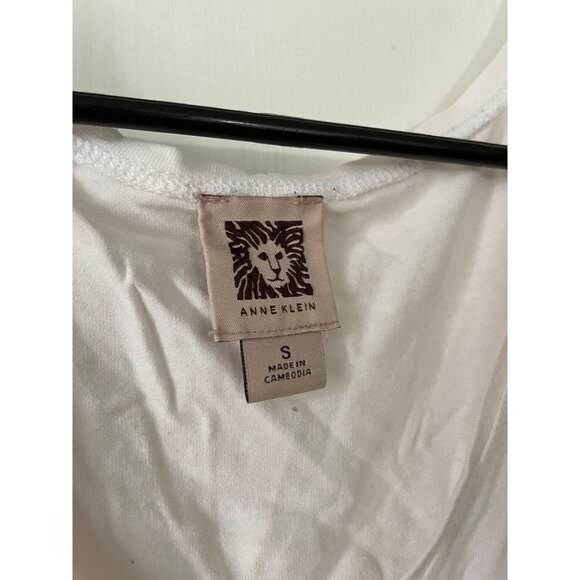 Anne Klein Women's size Small White T-Shirt - Picture 3 of 7